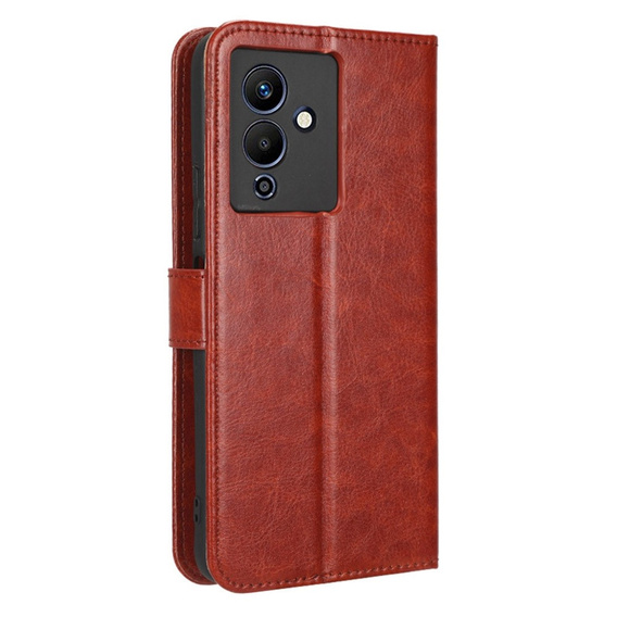 Θήκη με πτερύγιο για Infinix Note 12 5G, Crazy Horse Wallet, καφέ