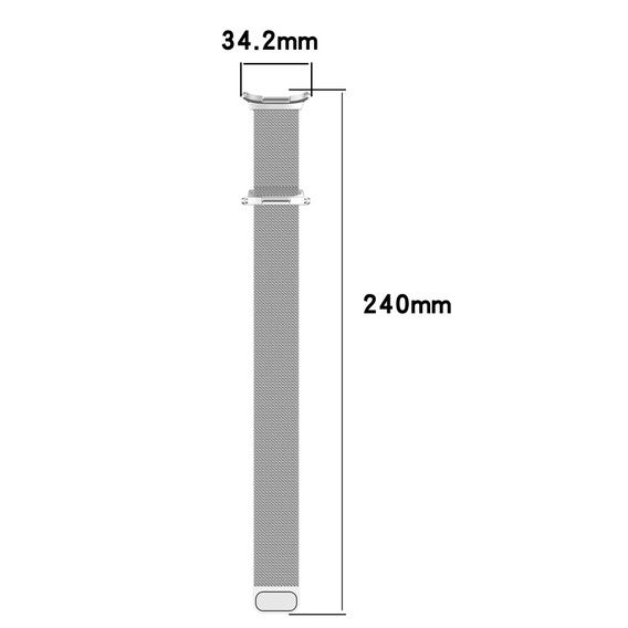 Λουράκι βραχιολιού Μιλάνο για Samsung Galaxy Watch Ultra 47mm (2025 / 2024), Ασημί