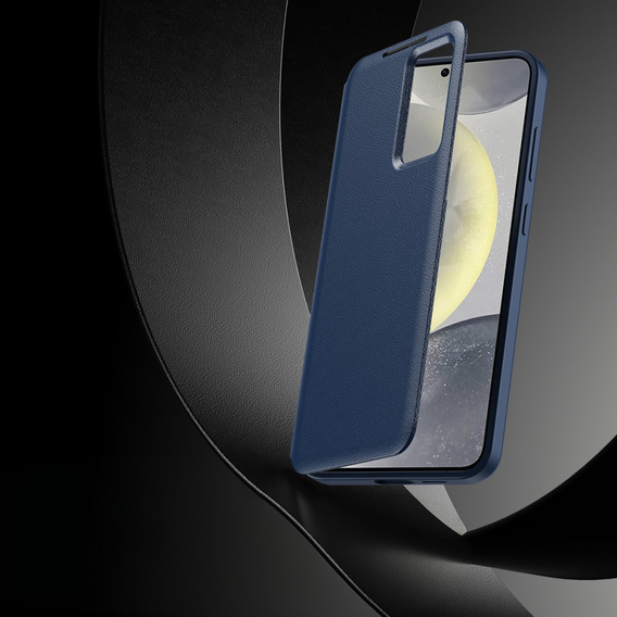 Αναδιπλούμενη θήκη για Samsung Galaxy S24 FE, Smart View Wallet, σκούρο μπλε