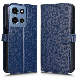 θήκη πτερύγιο για Motorola Moto G86 Power 5G, Wallet Rhombus, μπλε