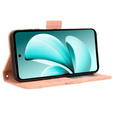 Θήκη με πτερύγιο για Realme C71, Card Slot, ροζ