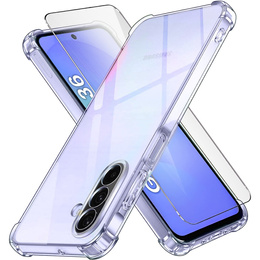 Θήκη για Samsung Galaxy A36, Erbord Dropproof, διαφανής + γυαλί