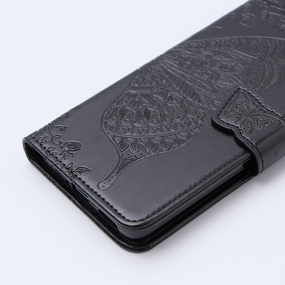 Θήκη με πτερύγιο για Xiaomi 13T / 13T Pro, Butterfly, μαύρη