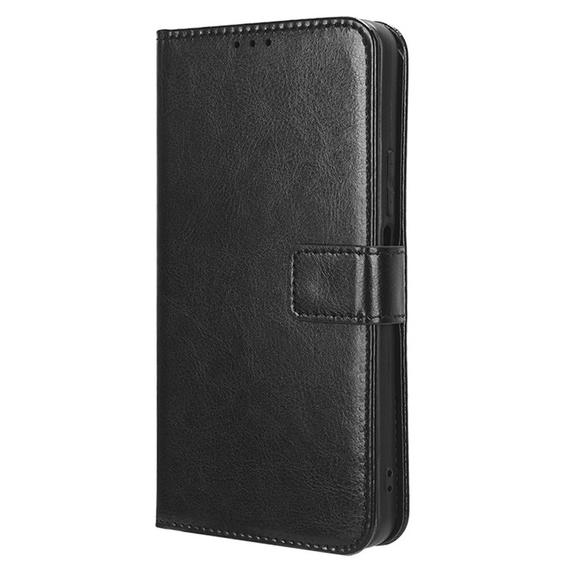 Θήκη με πτερύγιο για Honor Magic 6 Pro 5G, Crazy Horse Wallet, μαύρη