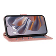 θήκη πτερύγιο για Motorola Edge 50 Neo / Motorola ThinkPhone 25, Rhombus Crossbody Leather, ροζ rose gold