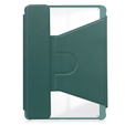 Θήκη πληκτρολογίου για Samsung Galaxy Tab A9+, Rotary 360° Leather, σκούρα πράσινη