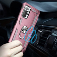 θωρακισμένη θήκη για Xiaomi Redmi Note 10 Pro, Nox Case Ring, ροζ rose gold