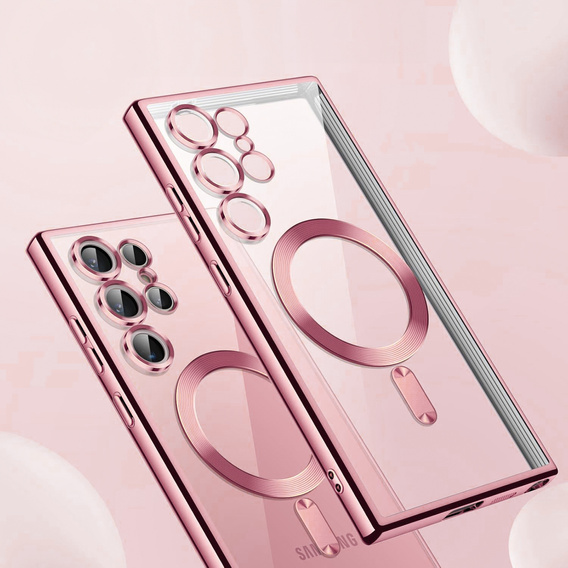 Θήκη για Samsung Galaxy S25 Ultra, Electro MagSafe, ροζ rose gold + Γυαλί για την οθόνη