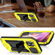 Θήκη για iPhone 15, R-JUST CamShield Slide, θωρακισμένη, κίτρινη / μαύρη