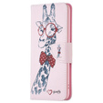 Θήκη με πτερύγιο για Samsung Galaxy A05s, Wallet, giraffe, ροζ