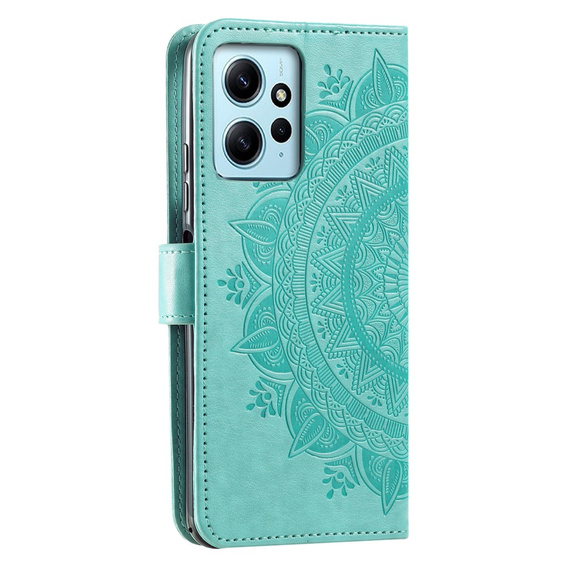 Θήκη με πτερύγιο για Xiaomi Redmi Note 12 4G, Mandala, πράσινη