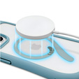 Θήκη για iPhone 13 / iPhone 14, για MagSafe, Cute Cat, μπλε + Γυαλί οθόνης
