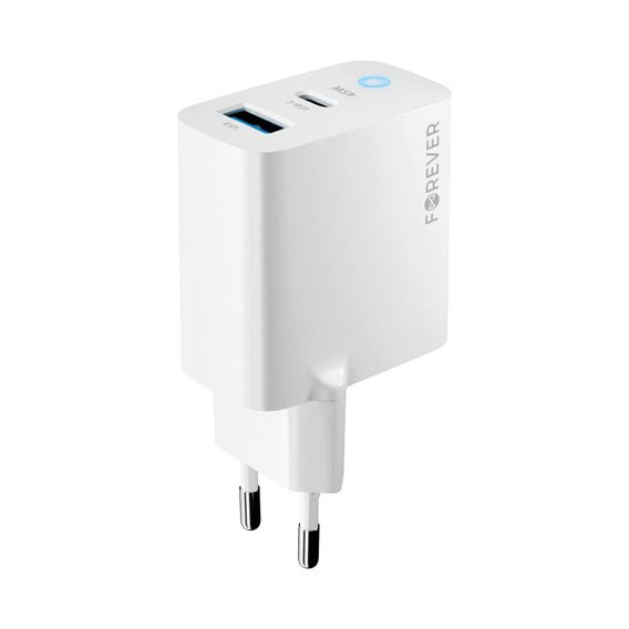 Φορτιστής δικτύου GaN 45W USB-C + USB