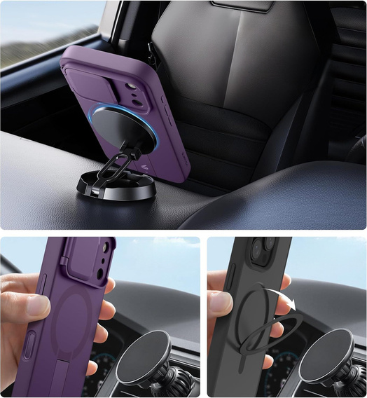 Θήκη Suritch Shockproof με βάση και προστατευτικό για την κάμερα, για MagSafe για iPhone 17 Pro Max