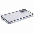 θήκη για το iPhone 16, Magnetic Dual Glass, ασημένια