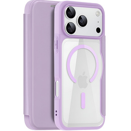Θήκη Dux Ducis για iPhone 17 Pro, Skin X Pro, με πτερύγιο, για MagSafe, μοβ