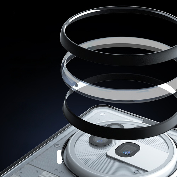 Θήκη για Nothing Phone 3A Pro, Fusion Hybrid, διαφανής / μαύρη