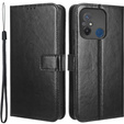 Θήκη με πτερύγιο για Xiaomi Redmi 12C, Crazy Horse Wallet, μαύρη