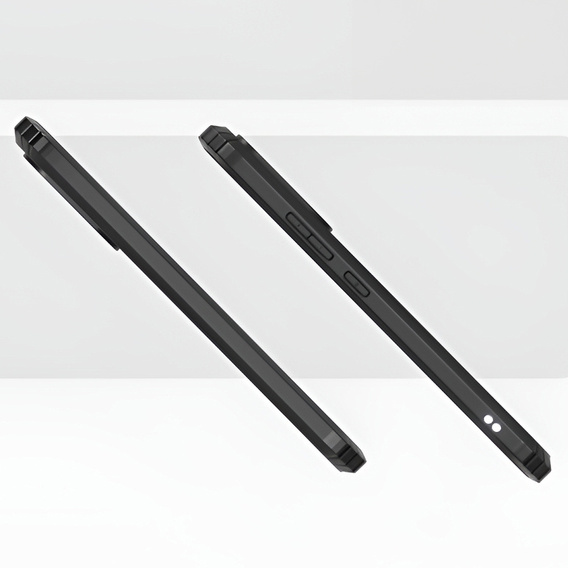 Θήκη για Oppo Reno 14F, ενισχυμένη, διαφανής με μαύρες πλευρές