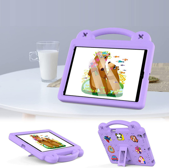 Παιδική θήκη για Lenovo Tab M10 X505F X605F / Tab P10-X705F/L / Huawei T5 10.1, Cute Patterns, με βάση, μωβ