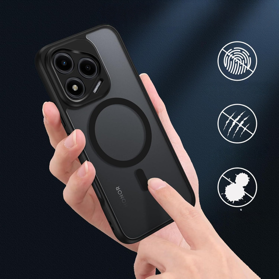 Θήκη για Honor 400 Lite, για MagSafe, ERBORD Μatt Case, μαύρη