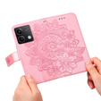 Θήκη με πτερύγιο για Xiaomi Redmi Note 13 5G, Mandala, ροζ rose gold