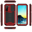 Θωρακισμένη θήκη για Samsung Galaxy S22, R-JUST CamShield Slide, κόκκινη