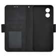 Θήκη με πτερύγιο για Oppo A58 4G, Card Slot, μαύρη