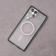 Μαγνητική θήκη MagSafe Dual Glass για Samsung Galaxy S23 Ultra, ασημένια
