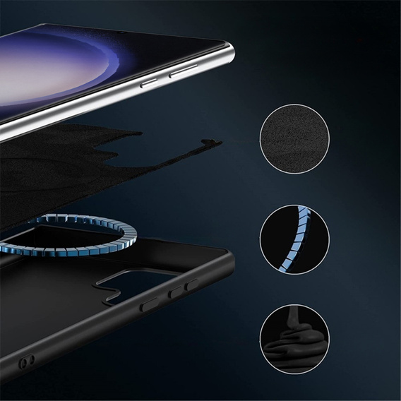 Θήκη για Samsung Galaxy S23 Ultra, Silicone MagSafe, μαύρη