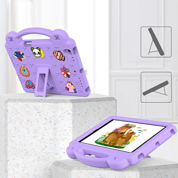 Παιδική θήκη για Lenovo Tab M10 X505F X605F / Tab P10-X705F/L / Huawei T5 10.1, Cute Patterns, με βάση, μωβ