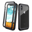 Θήκη για iPhone X/XS, Shockproof, με μεμβράνη, μαύρη