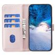 Θήκη με πτερύγιο για Samsung Galaxy S23 FE, BINFEN Wallet, ροζ rose gold + γυαλί 9H 