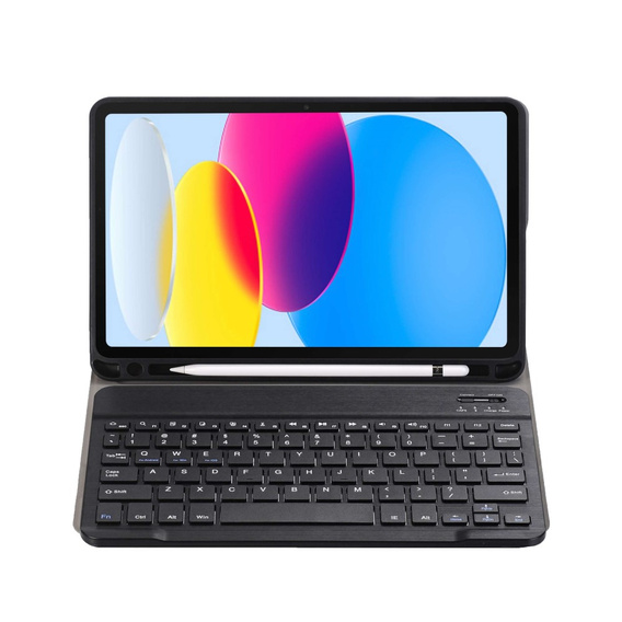 Θήκη + πληκτρολόγιο iPad 10.9 2022 10 Gen, Pen Slot, μαύρη