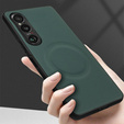 Θήκη για Sony Xperia 1 VI, Leather Hybrid MagSafe, πράσινη