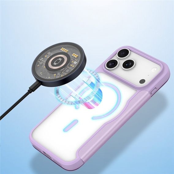 Θήκη Dux Ducis για iPhone 17 Pro Max, Skin X Pro, με πτερύγιο, για MagSafe, μοβ