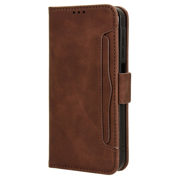 Θήκη με πτερύγιο για Samsung Galaxy M35, Card Slot, καφέ