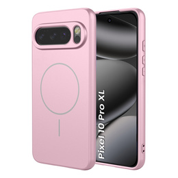 Θήκη σιλικόνης για Google Pixel 10 Pro XL, για MagSafe, ροζ