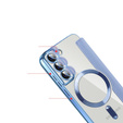 Θήκη με πτερύγιο για Samsung Galaxy S22 5G, RFID Wallet MagSafe CamShield, μπλε