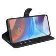 Θήκη με πτερύγιο για Motorola Moto E7 Power / E7i Power, Wallet Litchi Texture, μαύρη