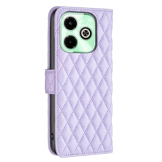 Θήκη με πτερύγιο για Infinix Hot 40i, Wallet, BINFEN COLOR, μωβ
