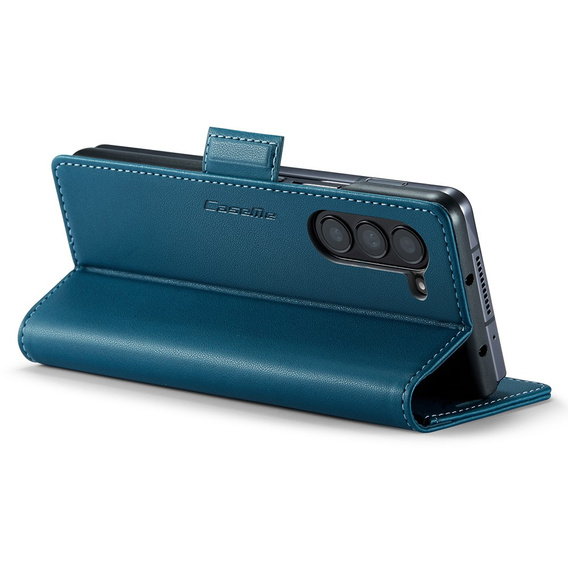 CASEME flip case για Samsung Galaxy Z Fold6 5G, Litchi Wallet, μπλε