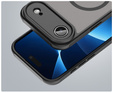 Ματ θήκη για iPhone Air, για MagSafe, με προστασία κάμερας, μαύρο ματ