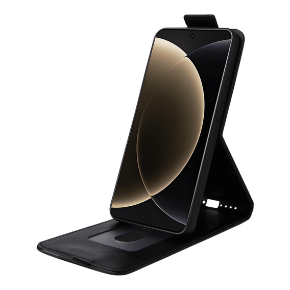 Θήκη με πτερύγιο για Xiaomi 15 Ultra, Flip, μαύρη
