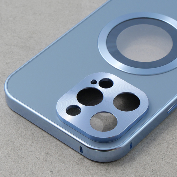 Θήκη για iPhone 13 Pro Max, Dual Glass, για Magsafe, μπλε