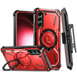 Θήκη για Samsung Galaxy S23 Plus, Heavy Duty Ring Belt Clip, κόκκινη
