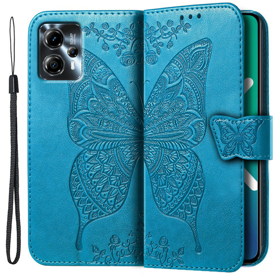 Θήκη με πτερύγιο για Motorola Moto G23 4G / G13 4G, Butterfly, μπλε