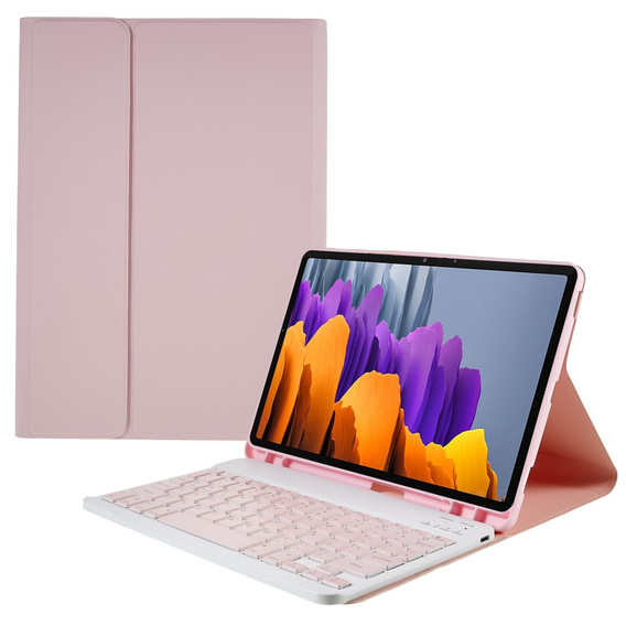 Θήκη + πληκτρολόγιο Samsung Galaxy Tab S7 T870/T875 / S8, Pen Slot, ροζ rose gold