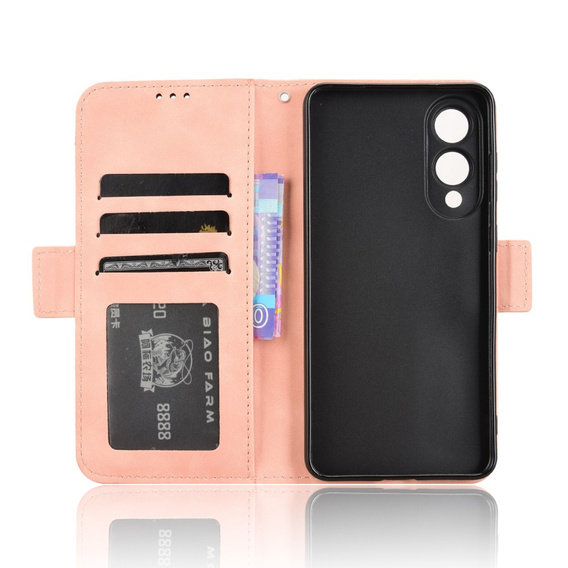 Θήκη με πτερύγιο για Samsung Galaxy S25 Edge, Card Slot, ροζ
