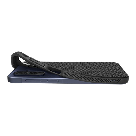 θήκη Spigen για Samsung Galaxy A26 5G, Liquid Air, μαύρη + μετριασμένο γυαλί 9H